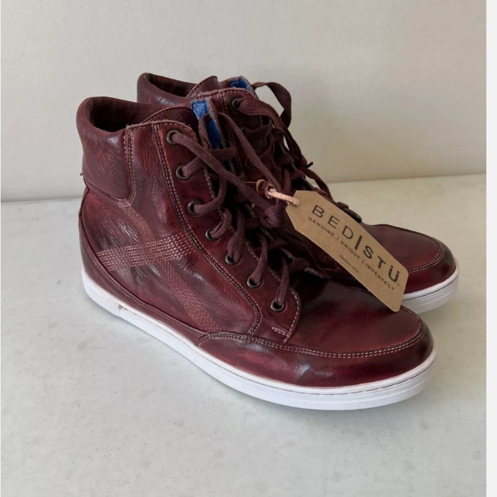 Bedstu Workshop Men’s Lordmind Leather Sneaker Starry Night Red size 9
